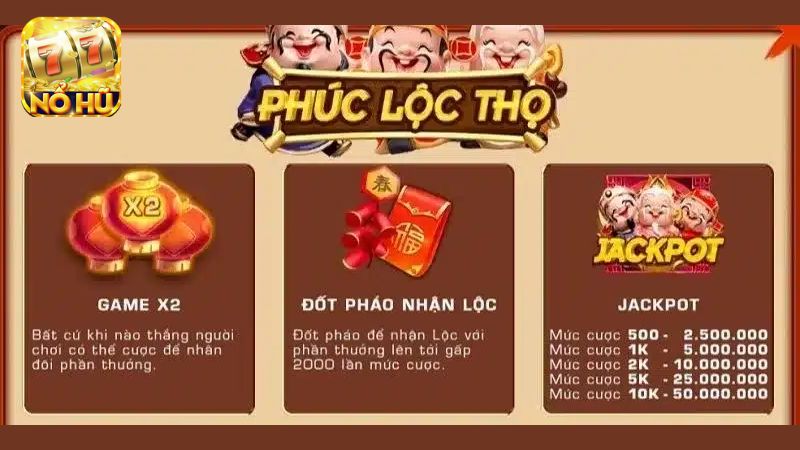 Cơ hội nhận thưởng lớn khi tham gia nổ hũ phúc lộc thọ